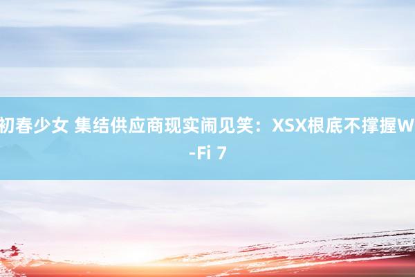 初春少女 集结供应商现实闹见笑：XSX根底不撑握Wi-Fi 7