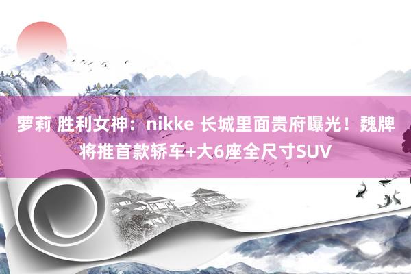 萝莉 胜利女神：nikke 长城里面贵府曝光！魏牌将推首款轿车+大6座全尺寸SUV