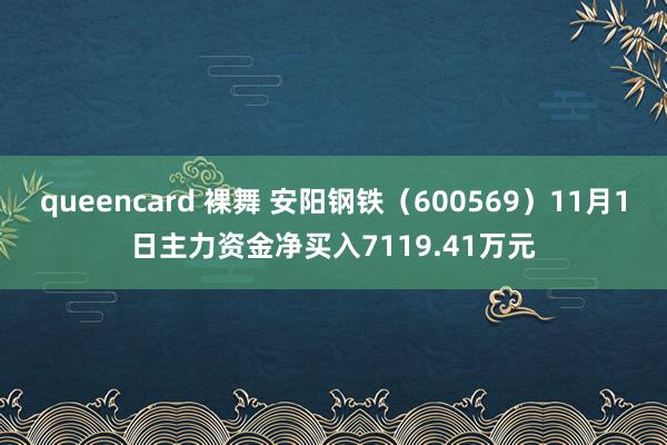 queencard 裸舞 安阳钢铁（600569）11月1日主力资金净买入7119.41万元