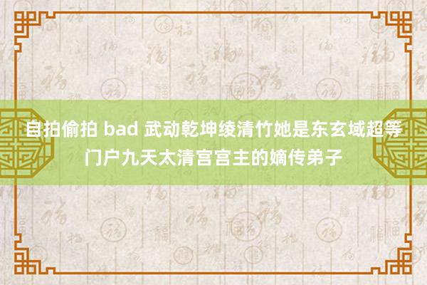 自拍偷拍 bad 武动乾坤绫清竹她是东玄域超等门户九天太清宫宫主的嫡传弟子