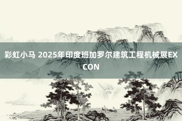 彩虹小马 2025年印度班加罗尔建筑工程机械展EXCON