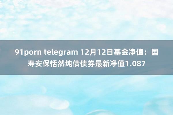 91porn telegram 12月12日基金净值：国寿安保恬然纯债债券最新净值1.087