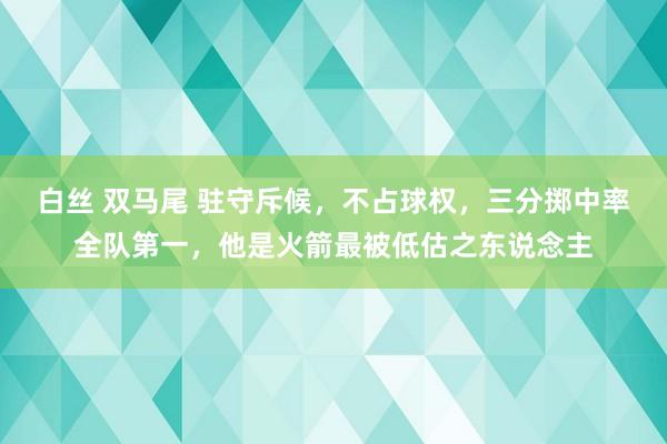 白丝 双马尾 驻守斥候，不占球权，三分掷中率全队第一，他是火箭最被低估之东说念主