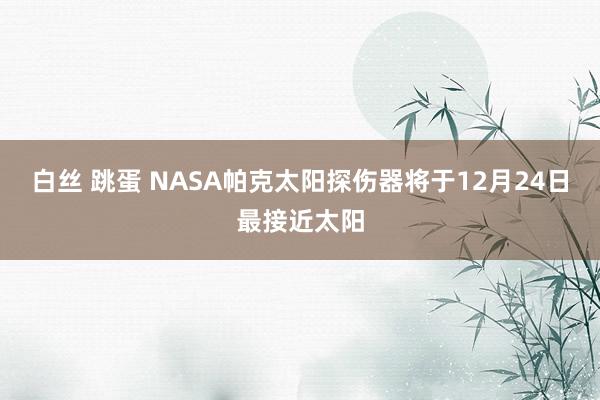 白丝 跳蛋 NASA帕克太阳探伤器将于12月24日最接近太阳