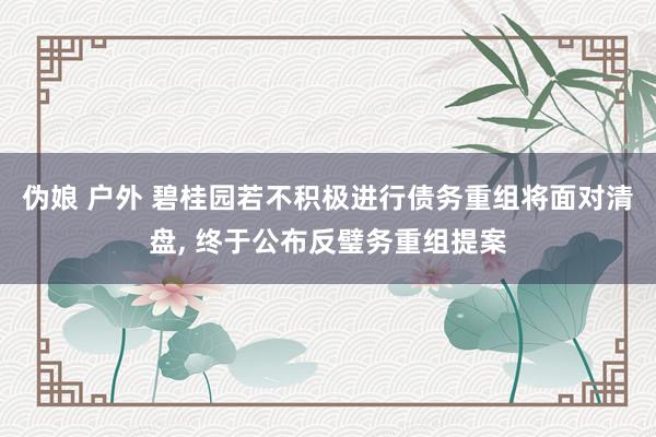 伪娘 户外 碧桂园若不积极进行债务重组将面对清盘， 终于公布反璧务重组提案