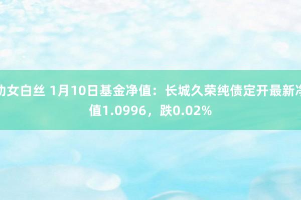 幼女白丝 1月10日基金净值：长城久荣纯债定开最新净值1.0996，跌0.02%