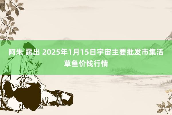 阿朱 露出 2025年1月15日宇宙主要批发市集活草鱼价钱行情