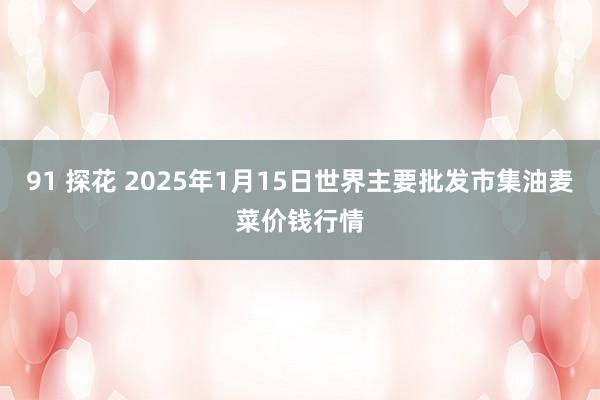 91 探花 2025年1月15日世界主要批发市集油麦菜价钱行情