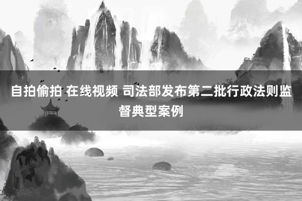 自拍偷拍 在线视频 司法部发布第二批行政法则监督典型案例